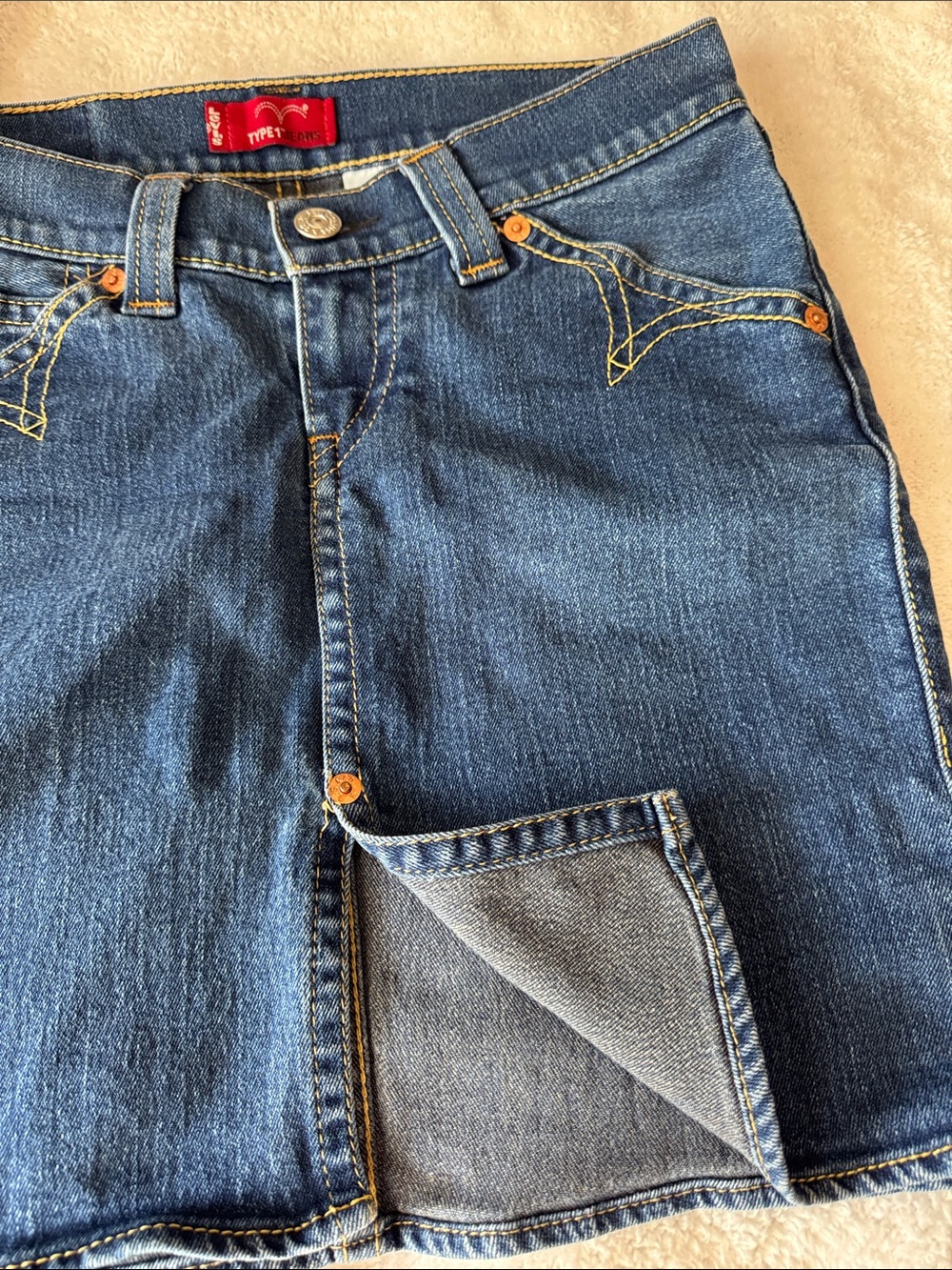 Levi’s TYPE 1 Vintage Western Denim Skirt - Picture 4 of 4